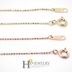 14K 팔각볼 체인 목걸이(42cm)(1.8g)
